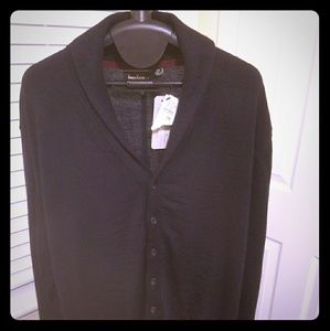 Neiman Marcus shawl collar carfigan sweater.